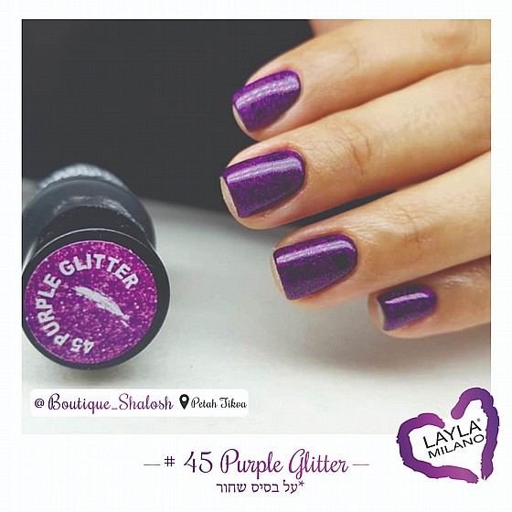 45 -Purple Glitter