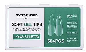 ג'לי טיפס 504 יחידות LONG STILETTO (ירוק) ג'לי טיפס 504 יחידות LONG STILETTO (ירוק)