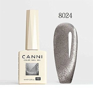 לק ג׳ל קאני 9 מ״ל 8024 עין החתול CANNI לק ג׳ל קאני 9 מ״ל 8024 עין החתול CANNI